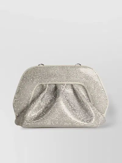 Themoirè Gea Strass Silver Vegan Leather Bag