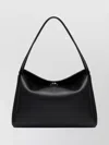 Themoirè Structured Shoulder Bag Metal Hardware In Black