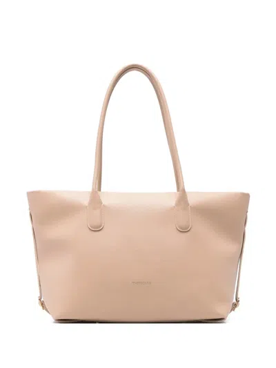 Themoirè "tallia" Shopper Bottalato Corn Bag In Beige