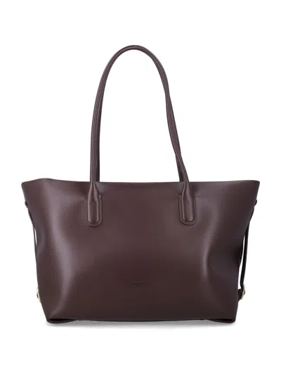 Themoirè Tallia Vegan Leather Large Shopper Bag In Burgundy