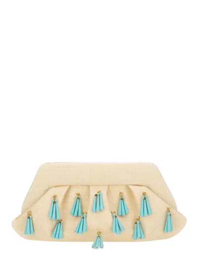 Themoirè Textured Bag With Paper Fringes