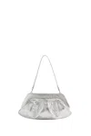 Themoirè Textured Pineapple Leaf Handbag With Leaf-like Embellishments