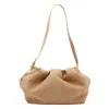 Themoirè Slouchy Shoulder Bag Adaptable Strap Buckle Detail In Neutral