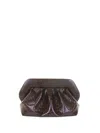 Themoirè Bios Croco Ebony Clutch With Magnetic Closure And Shoulder Strap