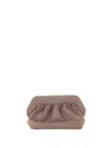 Themoirè Bios Mud Suede Clutch With Shoulder Strap In Brown