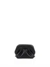 Themoirè Black Vegan Clutch With Shoulder Strap