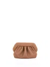 Themoirè Brown Vegan Clutch With Shoulder Strap