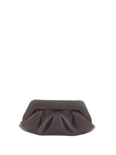 Themoirè Emera Vegan Ebony Clutch With Shoulder Strap