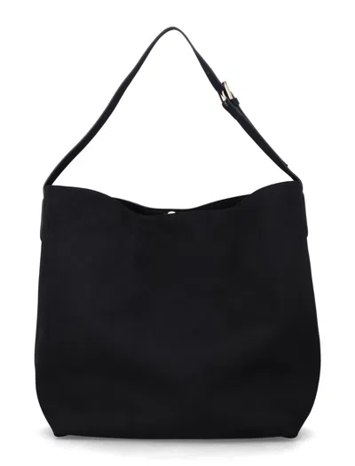 Themoirè Zoe Vegan Suede Tote Bag In Black