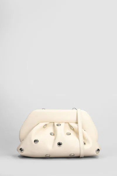 Themoirè Tia Beads Clutch In Beige