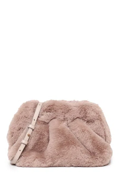 Themoirè Tia Clutch Bag In Beige