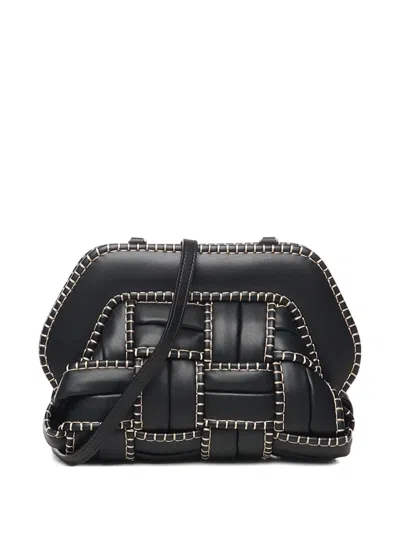 Themoirè Tia Clutch Bag In Black