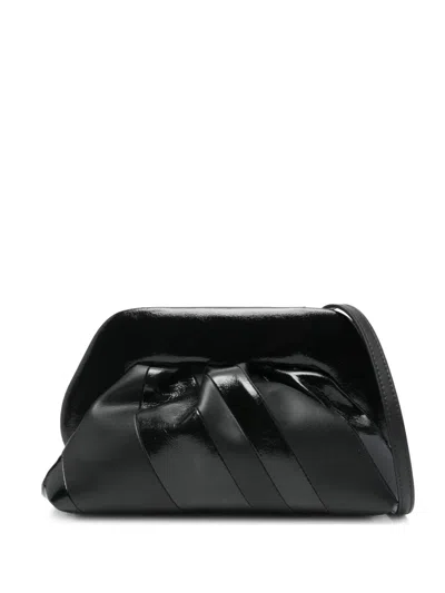 Themoirè Tia Clutch Bag In Black