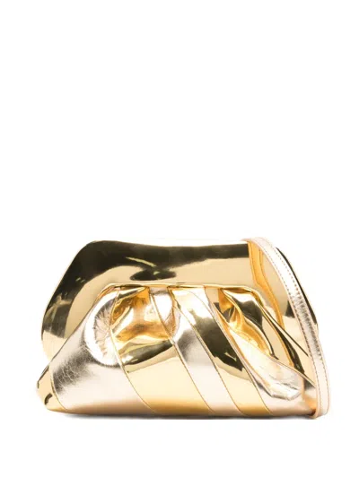 Themoirè Tia Clutch Bag In Gold