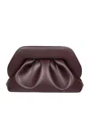 Themoirè Vegan Compact Clutch Removable Strap In Burgundy