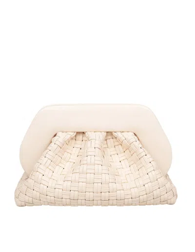 Themoirè Tia Clutch Bag In Vegan Fabric, Shell Color In Neutral