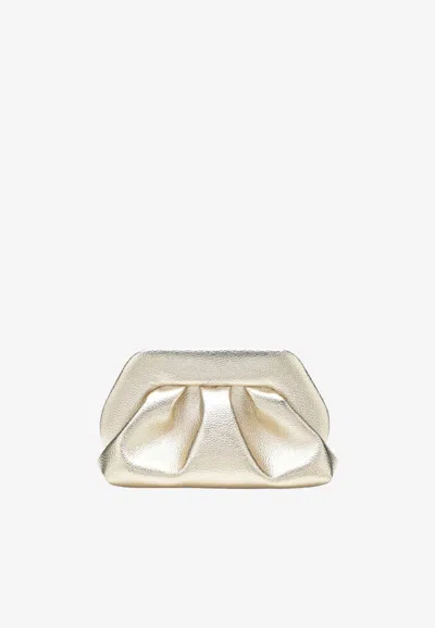 Themoirè Tia Clutch Bag In Silver