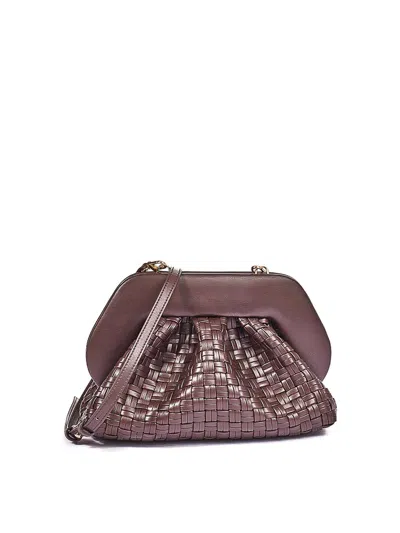 Themoirè Tia Clutch In Brown
