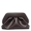 Themoirè Bios Pleated Clutch Bag In Brown