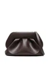 Themoirè Gathered Clutch Bag In Brown