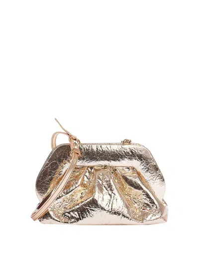 Themoirè Tia Clutch In Gold