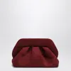 Themoirè Tia Clutch Plum Suede Effect In Burgundy