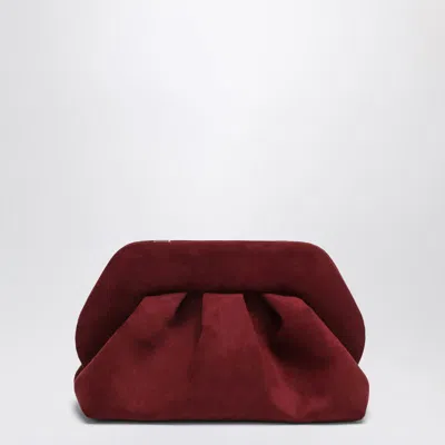 Themoirè Tia Clutch Plum Suede Effect In Red