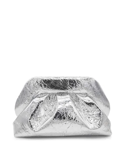 Themoirè Tia Clutch In Silver
