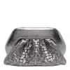 Themoirè Versatile Cross-body Bag Detachable Strap In Silver