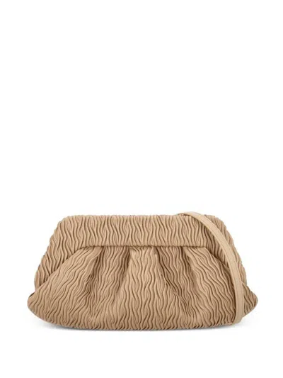 Themoire' Tia Clutch With Gathering In Nude