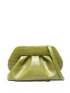 Themoirè Tia Crocodile-effect Clutch Bag In Green