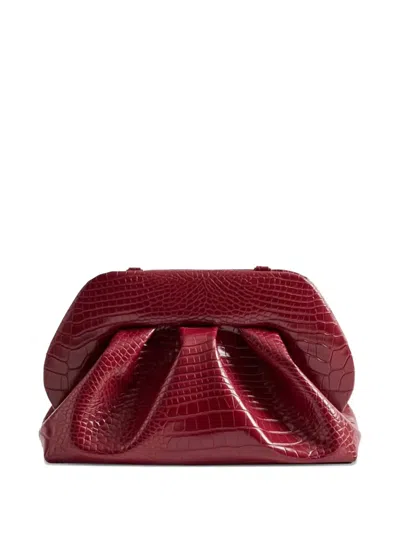 Themoire' Tia Crocodile-effect Clutch In Multi
