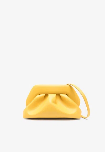 Themoirè Tia Faux Leather Clutch Bag In Yellow