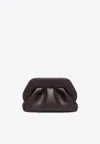 Themoirè Tia Faux Leather Clutch In Black