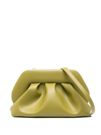 Themoirè Tia Gathered Clutch Bag In Green