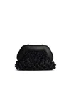 Themoirè 'tia Knot Strass' Black Vegan Leather Bag In Black