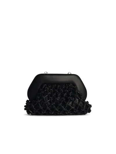 Themoirè 'tia Knot Strass' Black Vegan Leather Bag