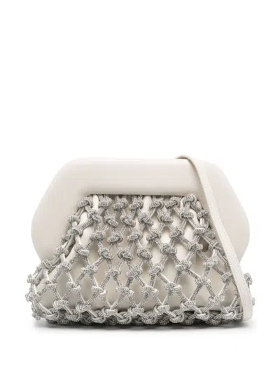 Themoire' Tia Knots Clutch Bag Embellished With Rhinestones In Gold