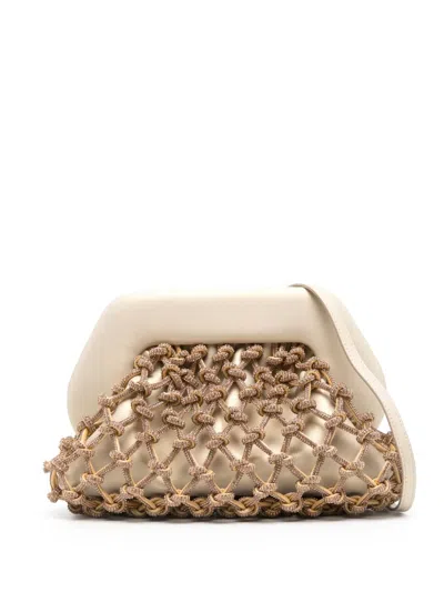 Themoirè Tia Knots Clutch Bag In Gold