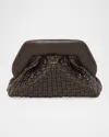 Themoirè Tia Micro Woven Vegan Fabric Clutch Bag