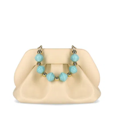 Themoirè Tia Paper Beads Butter Clutch Bag In Pink