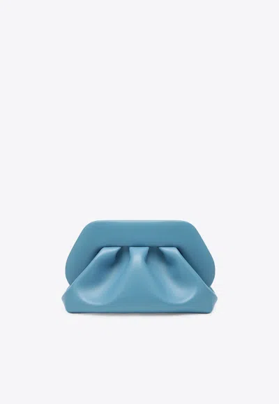 Themoirè Tia Pleated Clutch Bag In Blue