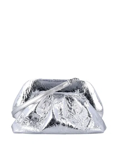 Themoirè Tia Pleated Clutch Bag In Gray