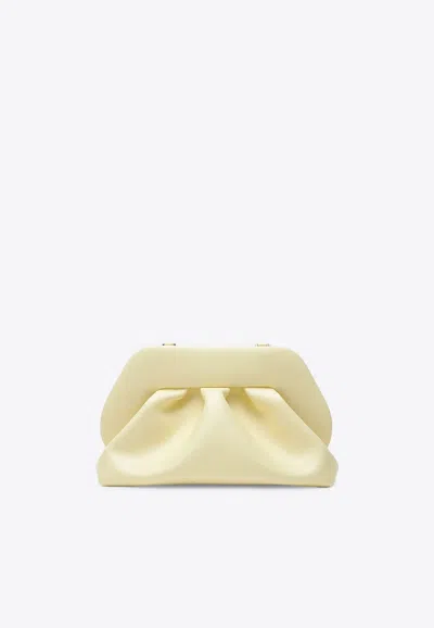 Themoirè Tia Pleated Clutch Bag In Yellow
