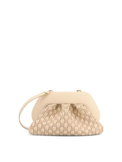 Themoirè Tia Shoulder Bag In Vegan Leather In White