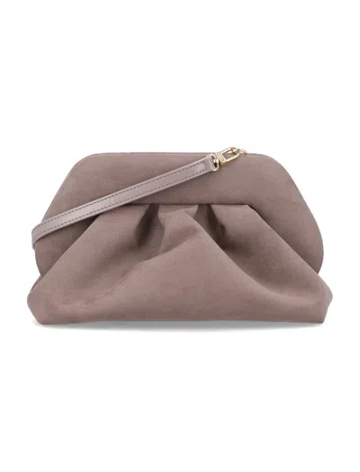 Themoirè Tia Suede Clutch In Pink