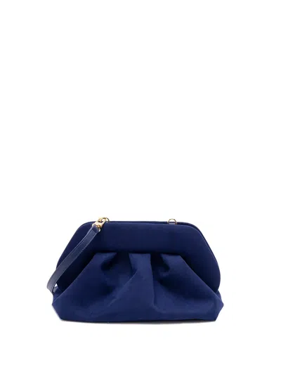 Themoire' `tia Suede` Clutch Bag In Blue