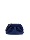 Themoirè `tia Suede` Clutch Bag In Blue