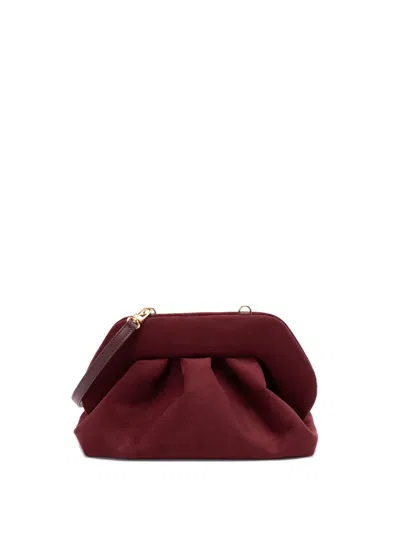 Themoirè `tia Suede` Clutch Bag In Pink