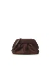 Themoirè Tia Suede Clutch In Black